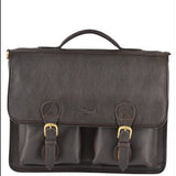 Leather Briefcase Brown : 8190