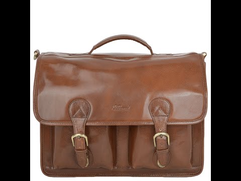 Leather Briefcase 8190 Chestnut/vt :  8190