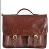 Leather Briefcase Cognac/vt : 8190