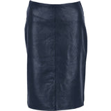 Stylish Leather Pencil Skirt Navy: skirt 23