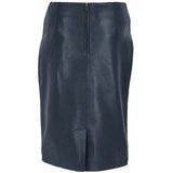 Stylish Leather Pencil Skirt Navy: skirt 23