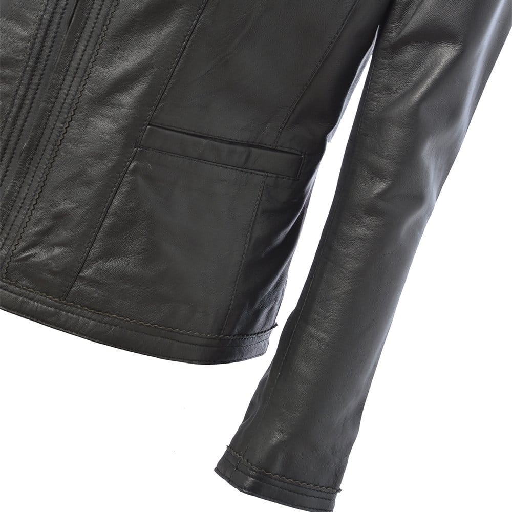 Leather Jacket Black/ddy: AWL-672