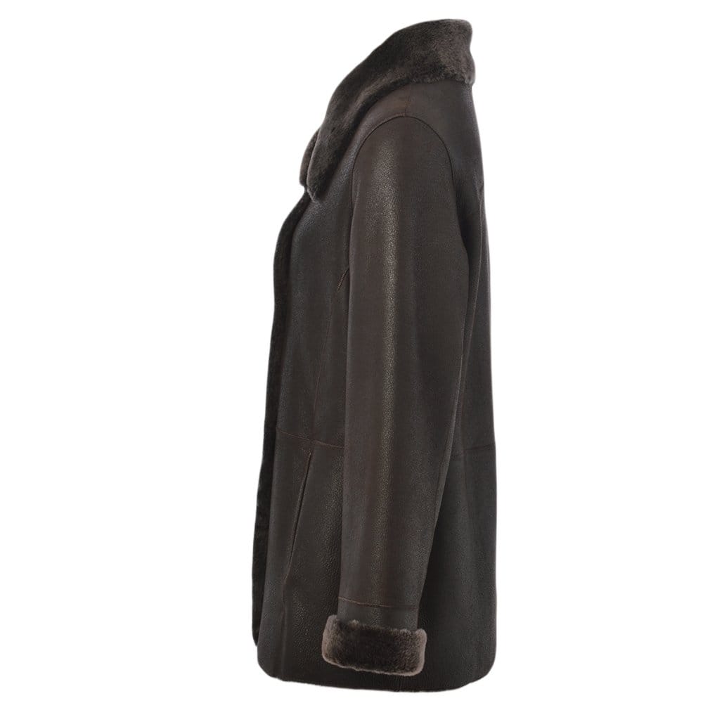 Sheepskin Coat Dark-Brown: KB 460