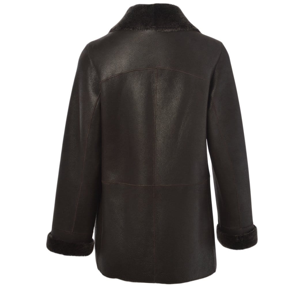 Sheepskin Coat Dark-Brown: KB 460