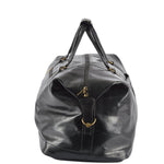 Extra Large Leather Travel Holdall Black/vt: 2081