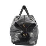 Extra Large Leather Travel Holdall Black/vt: 2081
