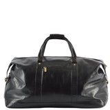 Extra Large Leather Travel Holdall Black/vt: 2081