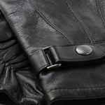 Mens Leather Gloves Black : 714