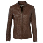 Leather Jacket Brown: ASH-733