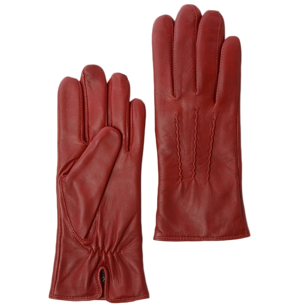 Leather Gloves Red : 401