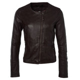 Leather Jacket Porto Brown: STYLE B