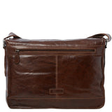 Mens Leather Laptop Messenger Bag Tan/crum : 8343