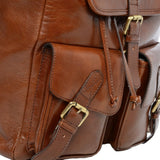 Mens Leather Backpack - Rucksack Chestnut