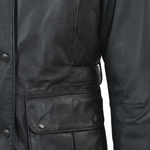 Leather Jacket Black/napp: PENLOPE