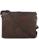 Five Pocket Carry All Leather Messenger Bag Brown/wash : Pedro