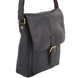 Mens A4 Ipad Pocket Leather Messenger Bag Brown/tum : Benjamin