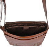 Mens Double Clasp Laptop Satchel Chestnut/vt : Jasper