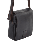 Mens Small Zip Around Flight Side Bag Brown/tum : Jerry
