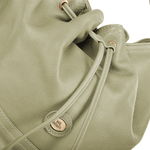 Womens Italian Leather Medium Bucket Bag Cream : 004437449 42