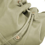 Womens Italian Leather Medium Bucket Bag Cream : 004437449 42
