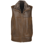 Sheepskin Gilet Tobacco: KE-176