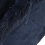 Toscana Suede Leather Gilet Navy: KB-42