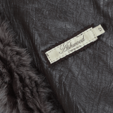 Toscana Longhaired Shearling Jacket With Large Hood Brown: KB 32 HOODED