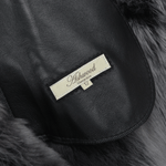 Toscana Long Haired Shearling Jacket With Large Hood Black: KB 32 HOODED