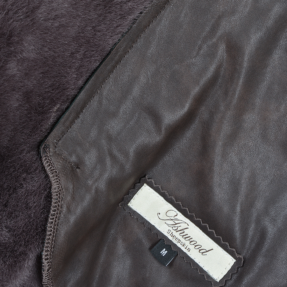 3/4 Hooded Toscana Sheepskin Coat Green: B-5689