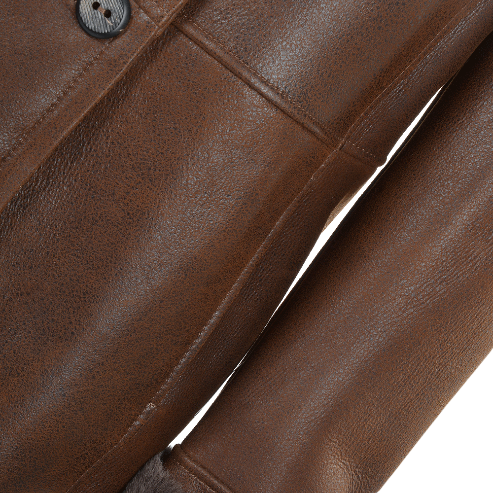 Sheepskin Duffle Coat Tobacco: CARRICK DUFFEL