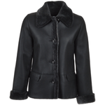 Short Shearling Jacket  Black: 614 TASKANA