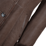 Long Hair Toscana Lapel Coat Brown: B-403