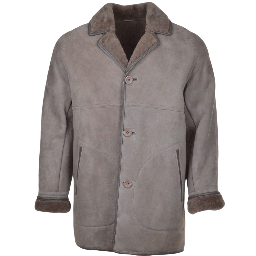 Sheepskin Coat Gray: KE 72