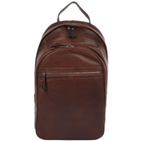 Unisex Leather Backpack Tan/brown : 4555