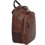 Unisex Leather Backpack Tan/brown : 4555