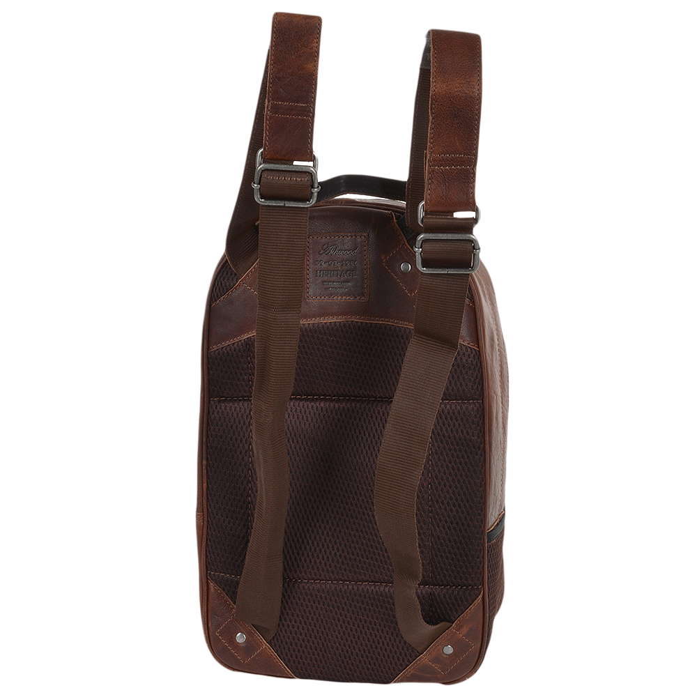 Unisex Leather Backpack Tan/brown : 4555