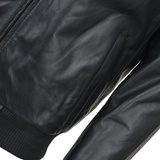 Leather Bomber Jacket  Black: FO WILLIE