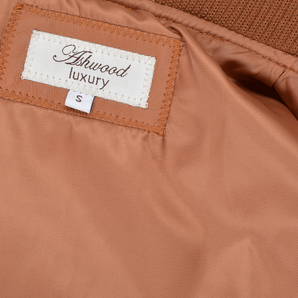 Leather Bomber Jacket  Tan: FO WILLIE