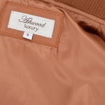 Leather Bomber Jacket  Tan: FO WILLIE