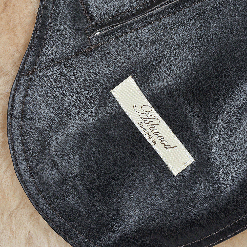 Sheepskin Flying Jacket Brown/ cream: KE-117