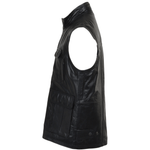 Eight Pocket Leather Gilet black/hide: HUNTER