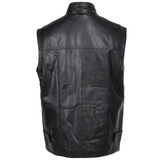 Eight Pocket Leather Gilet black/hide: HUNTER