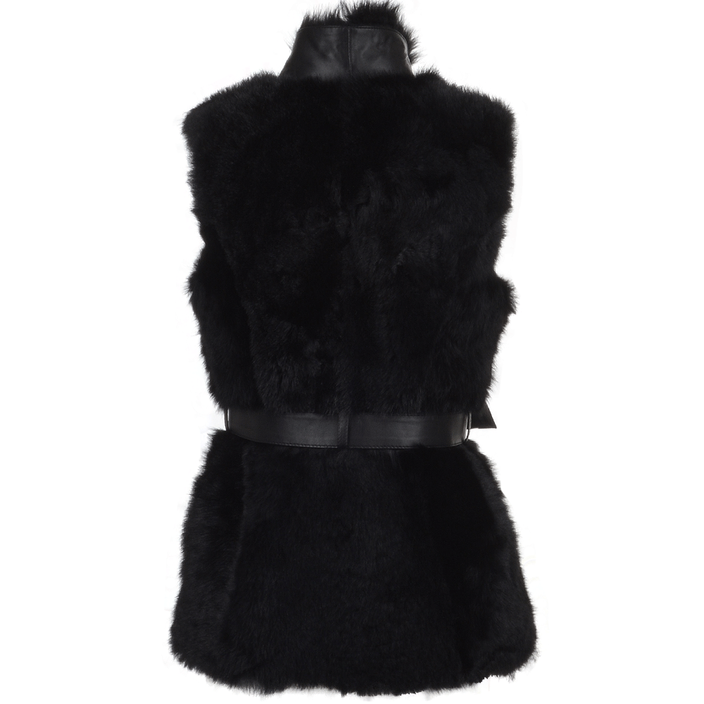 Luxury Shearling Gilet Black: KB-633