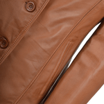 Leather Jacket Cognac/nap: ANGELA