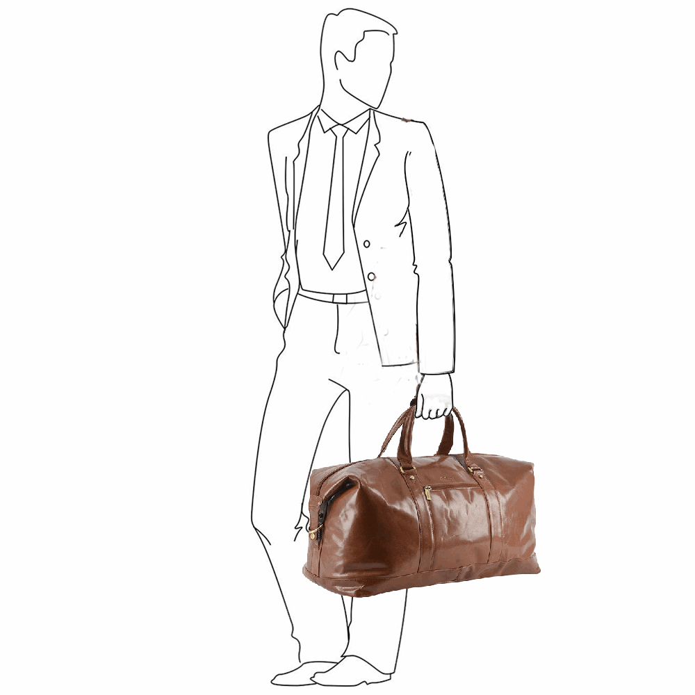 Mens Large Travel Holdall Chestnut/vt : 2070