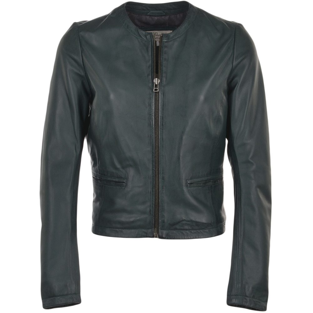 Leather Jacket Green: FO-ETHEL