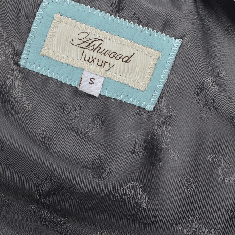 Leather Jacket Pale Blue: FO-ETHEL