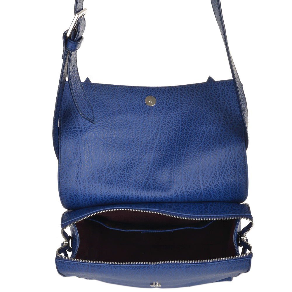 Italian Leather Backpack French Blue/ruthenium : 50006 85 4Y NH