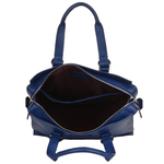 Italian Leather Large Work Bag French Blue/ruthenium : 60016 85 4Y NH