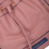 Small Italian Leather Drawstring Pocket Handbag Dusty Rose/gold : 40506 85 5F NH